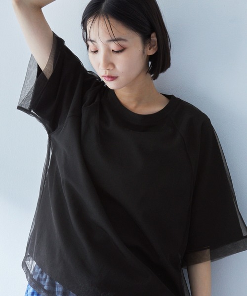 定価3万 アドーア チュールレイヤード カットソー tシャツ