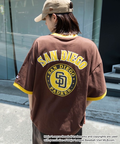 MLB（メジャーリーグベースボール）の「∴WEGO/MLB別注リンガーグラフィックT（Tシャツ/カットソー・メンズ・ブラウン/アッシュグレー/ブラック・MEDIUM/LARGE）」の12枚目の写真