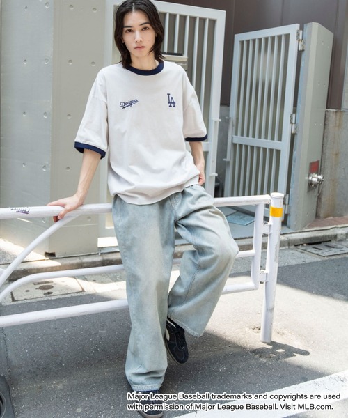 MLB（メジャーリーグベースボール）の「∴WEGO/MLB別注リンガーグラフィックT（Tシャツ/カットソー・メンズ・ブラウン/アッシュグレー/ブラック・MEDIUM/LARGE）」の6枚目の写真