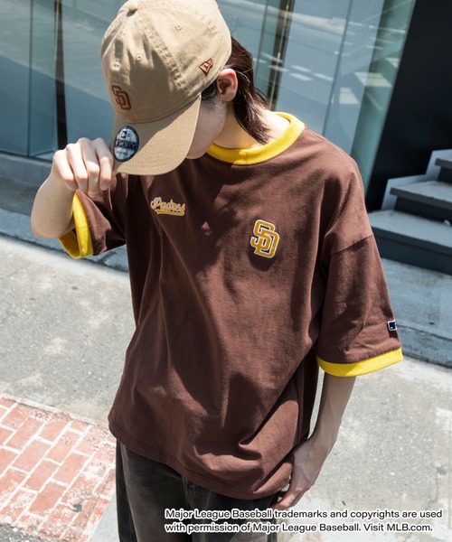 MLB（メジャーリーグベースボール）の「∴WEGO/MLB別注リンガーグラフィックT（Tシャツ/カットソー・メンズ・ブラウン/アッシュグレー/ブラック・MEDIUM/LARGE）」の11枚目の写真