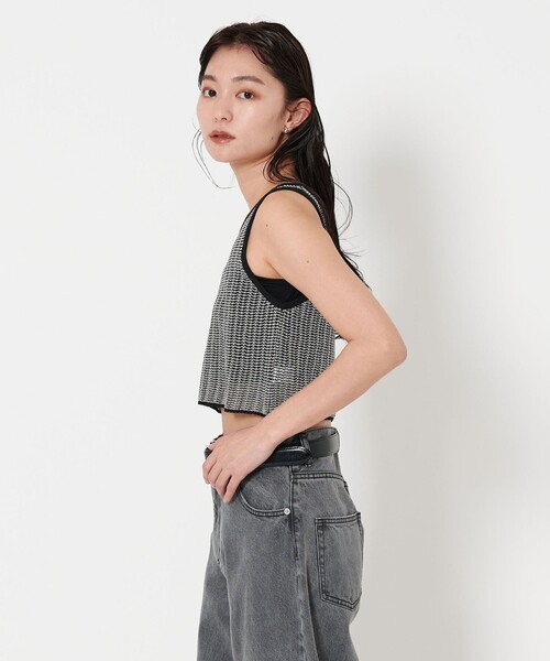 【美品】　ユナイテッドアローズ　トップス セール】 コットン フロントラウンド ブラタンクトップ （タンク