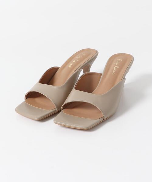 F by ROSSO(エフバイロッソ)の「F by ROSSO スクエアカットサンダル(サンダル・レディース・ベージュ/ボルドー・37/38)」の7枚目の写真