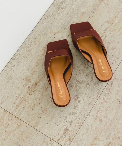 F by ROSSO(エフバイロッソ)の「F by ROSSO スクエアカットサンダル(サンダル・レディース・ベージュ/ボルドー・37/38)」の11枚目の写真