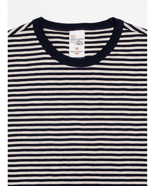 Nudie Jeans（ヌーディージーンズ）の「Nudie Jeans/ヌーディージーンズ Roy / ポケットTシャツ / Blue/Offwhite（Tシャツ/カットソー・メンズ・ブルー系その他・S/M/L）」の4枚目の写真