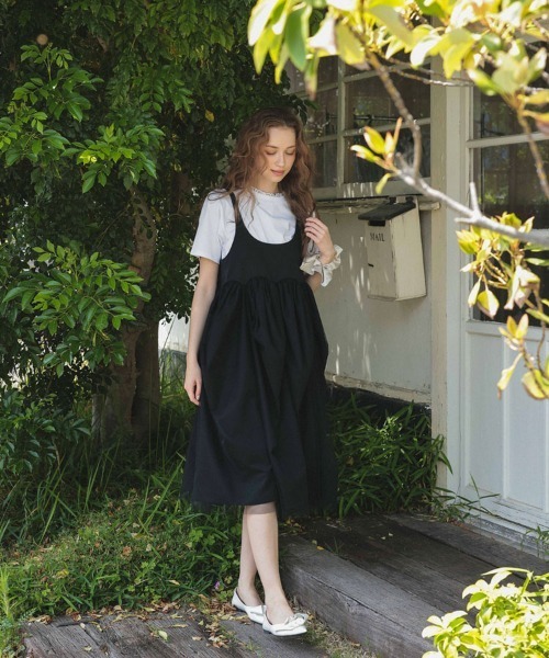 DONOBAN（ドノバン）の「【汗染み防止】レースボクシーTee（Tシャツ/カットソー・レディース・グレー/ブラック/ホワイト・ONE）」の9枚目の写真