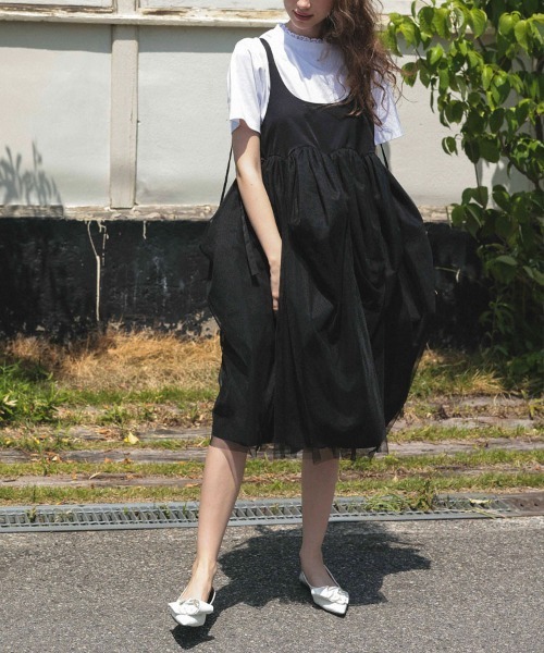 DONOBAN（ドノバン）の「【汗染み防止】レースボクシーTee（Tシャツ/カットソー・レディース・グレー/ブラック/ホワイト・ONE）」の10枚目の写真