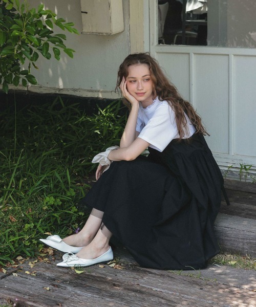 DONOBAN（ドノバン）の「【汗染み防止】レースボクシーTee（Tシャツ/カットソー・レディース・グレー/ブラック/ホワイト・ONE）」の13枚目の写真