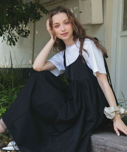 DONOBAN（ドノバン）の「【汗染み防止】レースボクシーTee（Tシャツ/カットソー・レディース・グレー/ブラック/ホワイト・ONE）」の16枚目の写真