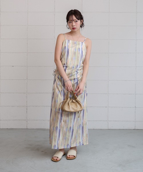 Bab(バブ)の「【S・Mサイズ展開】ウエストホールプリントワンピース(ワンピース・レディース・パープル/ブラック・S/M)」の19枚目の写真