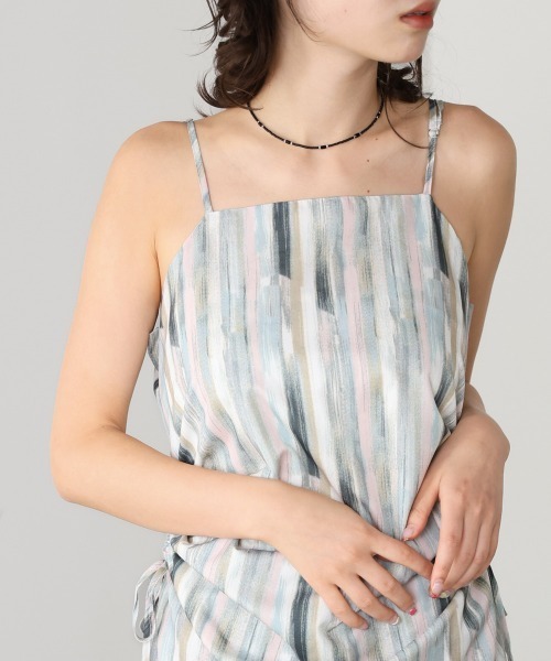 Bab(バブ)の「【S・Mサイズ展開】ウエストホールプリントワンピース(ワンピース・レディース・パープル/ブラック・S/M)」の10枚目の写真