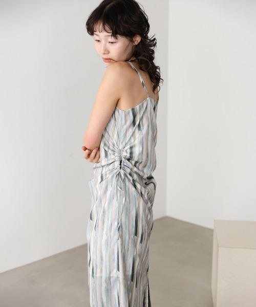 Bab(バブ)の「【S・Mサイズ展開】ウエストホールプリントワンピース(ワンピース・レディース・パープル/ブラック・S/M)」の7枚目の写真