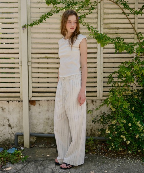 GIUNON（ジウノン）の「hem mellow crinkled t-shirt / ヘムメロウクリンクルTシャツ（Tシャツ/カットソー・レディース・ホワイト/ブラック/グレー・FREE）」の11枚目の写真