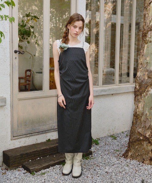 GIUNON（ジウノン）の「hem mellow crinkled t-shirt / ヘムメロウクリンクルTシャツ（Tシャツ/カットソー・レディース・ホワイト/ブラック/グレー・FREE）」の16枚目の写真