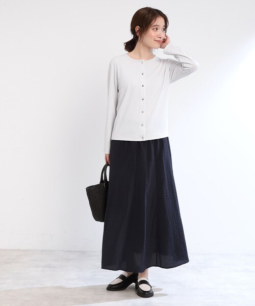 カーディガン 「夏SALE／E‐QUALITY／手洗い可／一枚着でも」ドット風ボタンカーディガン レディース Reflect｜【夏SALE/E-QUALITY/手洗い可/一枚着でも◎】ドット風