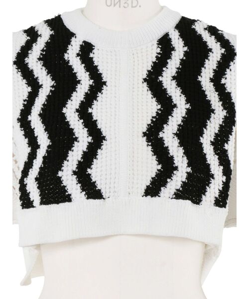 UN3D.(アンスリード)の「CROCHET WAVE TOP / クロシェウェーブトップ(ニット/セーター・レディース・その他2/その他/ブラック・FREE)」の5枚目の写真