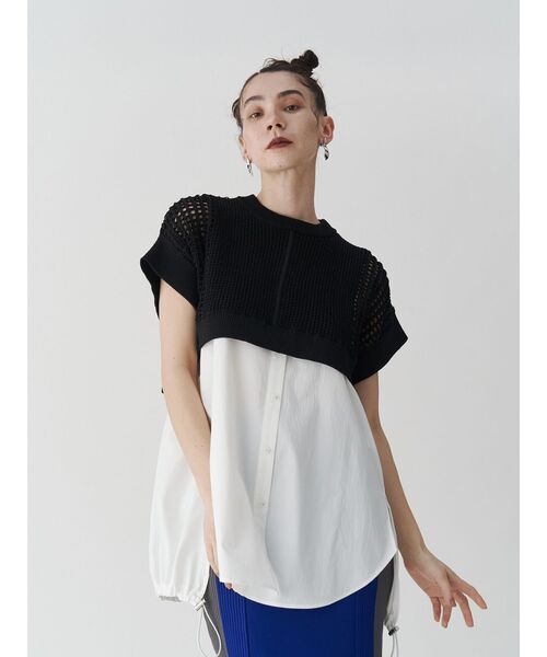 UN3D.(アンスリード)の「CROCHET WAVE TOP / クロシェウェーブトップ(ニット/セーター・レディース・その他2/その他/ブラック・FREE)」の2枚目の写真