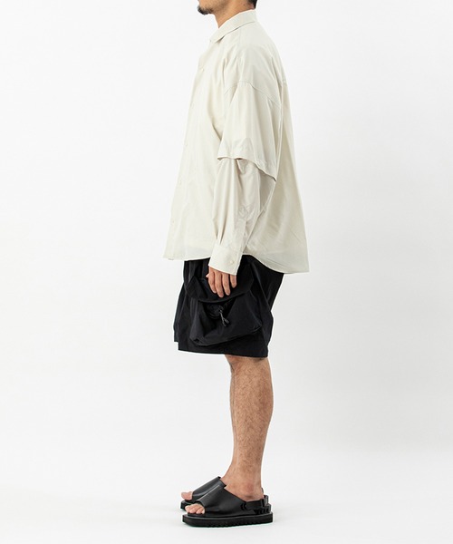 meanswhile(ミーンズワイル)の「Luggage Cargo Shorts(カーゴパンツ・メンズ・ブラック・2(M)/3(L)/4(XL))」の10枚目の写真