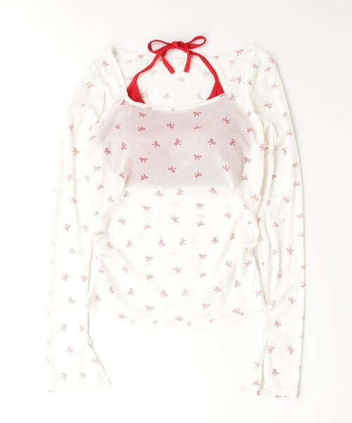 gossip!ロサンゼルス(ゴシップロサンゼルス)の「キャミソール&リボンパターントップス アンサンブル(その他トップス・レディース・アイボリー/ピンク/ブルー・FREE)」の8枚目の写真