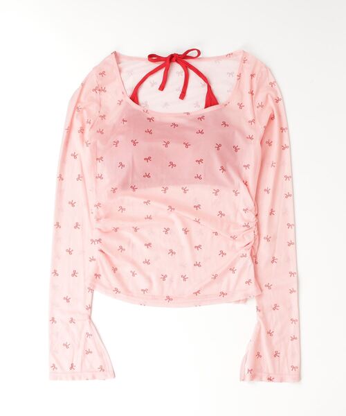 gossip!ロサンゼルス(ゴシップロサンゼルス)の「キャミソール&リボンパターントップス アンサンブル(その他トップス・レディース・アイボリー/ピンク/ブルー・FREE)」の6枚目の写真
