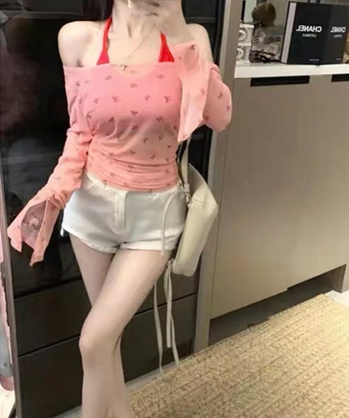 gossip!ロサンゼルス(ゴシップロサンゼルス)の「キャミソール&リボンパターントップス アンサンブル(その他トップス・レディース・アイボリー/ピンク/ブルー・FREE)」の11枚目の写真