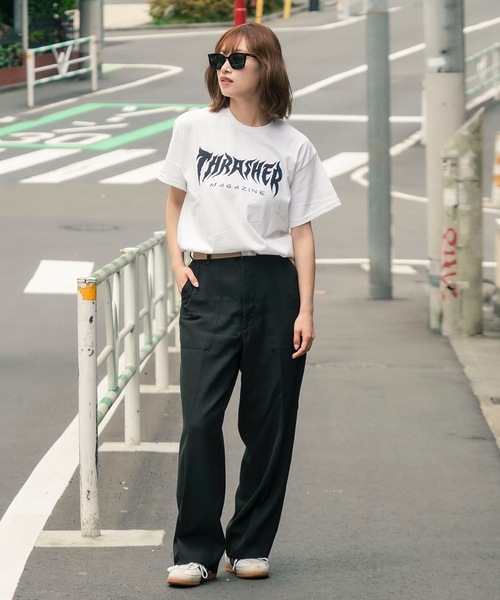 THRASHER(スラッシャー)の「METAL S/S T-SHIRTS/ スラッシャーメタルグラフィックロゴ半袖T-シャツ(Tシャツ/カットソー・メンズ・ブラック/ホワイト・X-LARGE/LARGE/MEDIUM)」の3枚目の写真