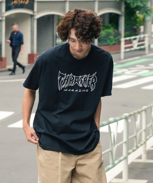 THRASHER(スラッシャー)の「METAL S/S T-SHIRTS/ スラッシャーメタルグラフィックロゴ半袖T-シャツ(Tシャツ/カットソー・メンズ・ブラック/ホワイト・X-LARGE/LARGE/MEDIUM)」の11枚目の写真