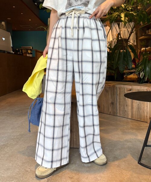 CIAOPANIC TYPY（チャオパニックティピー）の「【UNISEX】オンブレチェックイージーパンツ（その他パンツ・レディース・ネイビー/ホワイト/レッド・MEDIUM/LARGE）」の5枚目の写真