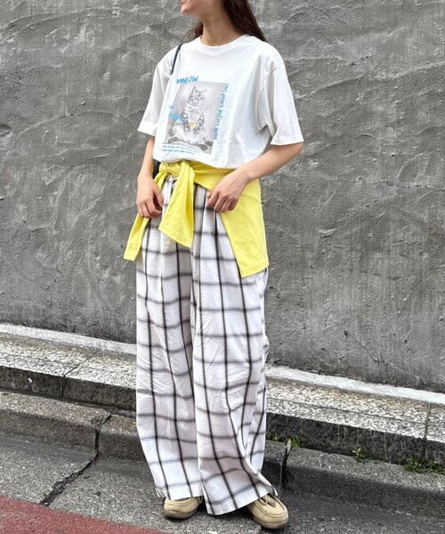 CIAOPANIC TYPY（チャオパニックティピー）の「【UNISEX】オンブレチェックイージーパンツ（その他パンツ・レディース・ネイビー/ホワイト/レッド・MEDIUM/LARGE）」の9枚目の写真