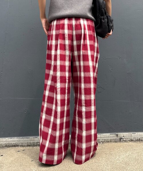 CIAOPANIC TYPY（チャオパニックティピー）の「【UNISEX】オンブレチェックイージーパンツ（その他パンツ・レディース・ネイビー/ホワイト/レッド・MEDIUM/LARGE）」の15枚目の写真