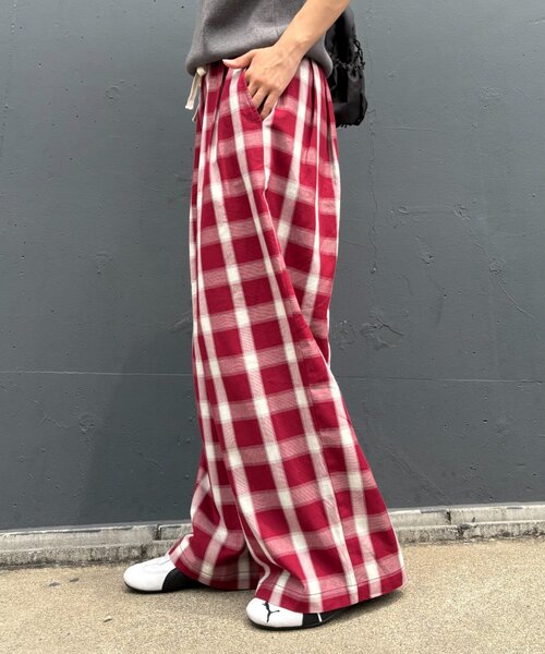 CIAOPANIC TYPY（チャオパニックティピー）の「【UNISEX】オンブレチェックイージーパンツ（その他パンツ・レディース・ネイビー/ホワイト/レッド・MEDIUM/LARGE）」の16枚目の写真