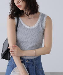 FREE'S MART | 花柄レーステレコタンクトップ(タンクトップ)