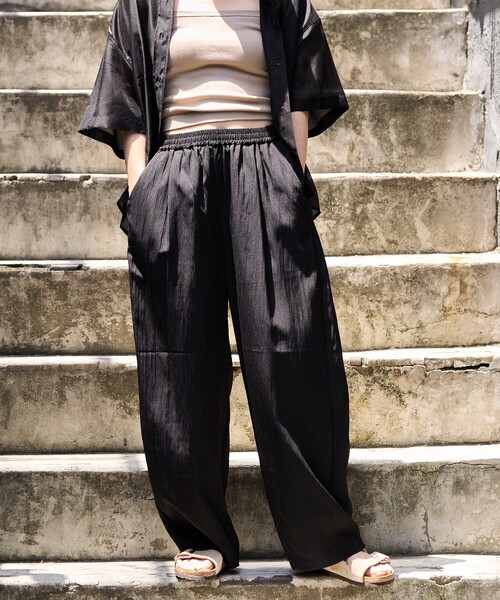 セール】<接触冷感> SUMMERCOOL タック カーブ イージーパンツ