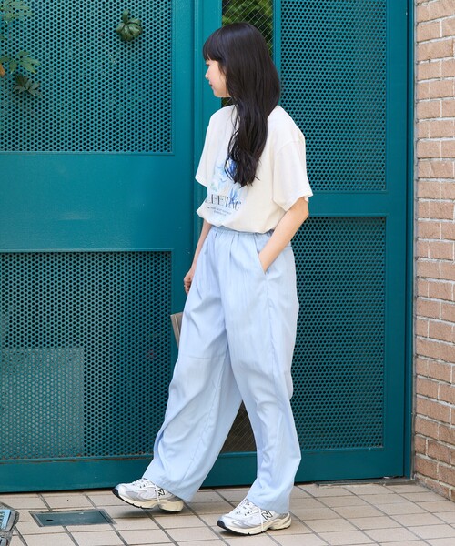 FREAK'S STORE(フリークスストア)の「<接触冷感> SUMMERCOOL タック カーブ イージーパンツ <セットアップ対応>(その他パンツ・レディース・ブルー/ベージュ/ブルーグリーン/ブラック・MEDIUM/SMALL)」の16枚目の写真