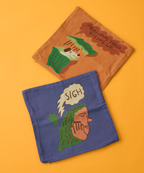 BIRTHDAY BAR（バースデイバー）の「norahi x BIRTHDAY BAR ジャガードクッションカバー（クッション/クッションカバー・レディース・ベージュ/ブルー・0）」の11枚目の写真