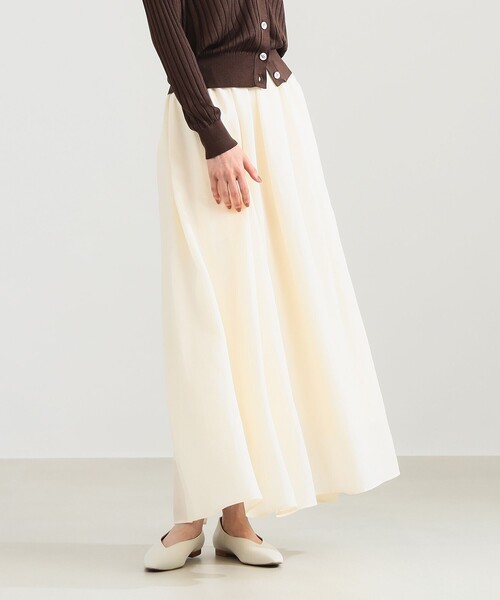 Demi-Luxe BEAMS(デミルクス ビームス)の「【1/9再値下げ】ポプリン ギャザースカート(スカート・レディース・ブラウン/オフホワイト・36/38)」の13枚目の写真