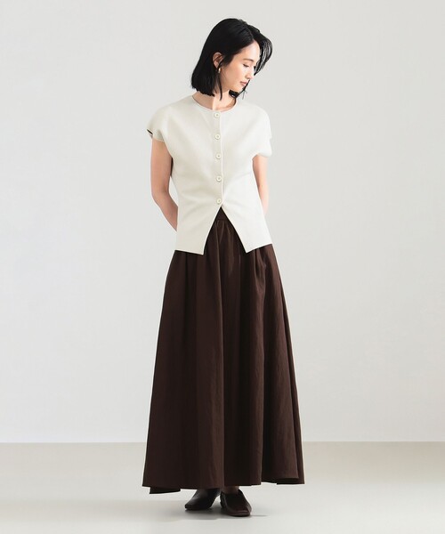 Demi-Luxe BEAMS(デミルクス ビームス)の「【1/9再値下げ】ポプリン ギャザースカート(スカート・レディース・ブラウン/オフホワイト・36/38)」の18枚目の写真
