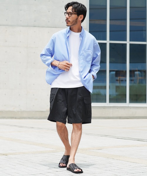 jiggys shop（ジギーズショップ）の「ワイドシルエット カーゴ イージー ハーフパンツ ショートパンツ（その他パンツ・メンズ・チャコールグレー/ブラック/オフホワイト/カーキ・MEDIUM/LARGE/X-LARGE）」の16枚目の写真