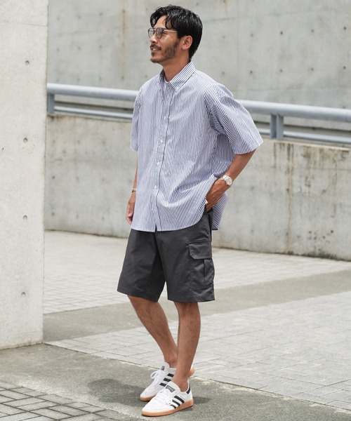 jiggys shop（ジギーズショップ）の「ワイドシルエット カーゴ イージー ハーフパンツ ショートパンツ（その他パンツ・メンズ・チャコールグレー/ブラック/オフホワイト/カーキ・MEDIUM/LARGE/X-LARGE）」の14枚目の写真