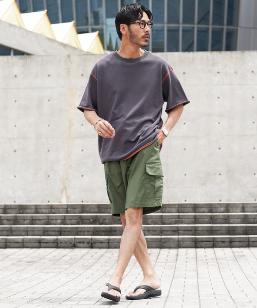 jiggys shop（ジギーズショップ）の「ワイドシルエット カーゴ イージー ハーフパンツ ショートパンツ（その他パンツ・メンズ・チャコールグレー/ブラック/オフホワイト/カーキ・MEDIUM/LARGE/X-LARGE）」の12枚目の写真