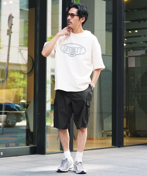 jiggys shop（ジギーズショップ）の「ワイドシルエット カーゴ イージー ハーフパンツ ショートパンツ（その他パンツ・メンズ・チャコールグレー/ブラック/オフホワイト/カーキ・MEDIUM/LARGE/X-LARGE）」の10枚目の写真