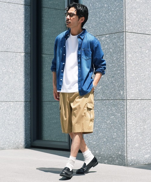 jiggys shop（ジギーズショップ）の「ワイドシルエット カーゴ イージー ハーフパンツ ショートパンツ（その他パンツ・メンズ・チャコールグレー/ブラック/オフホワイト/カーキ・MEDIUM/LARGE/X-LARGE）」の14枚目の写真