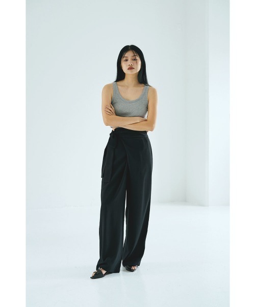 marjour(マージュール)の「WRAP PANTS(その他パンツ・レディース・モスグリーン/ブラック・M)」の5枚目の写真