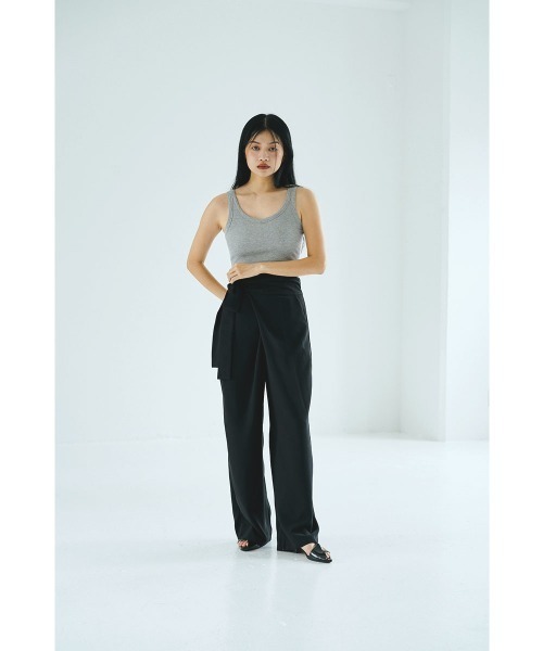 marjour(マージュール)の「WRAP PANTS(その他パンツ・レディース・モスグリーン/ブラック・M)」の6枚目の写真