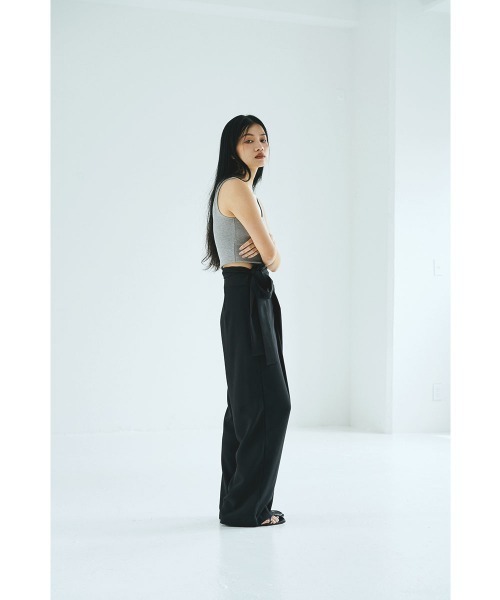 marjour(マージュール)の「WRAP PANTS(その他パンツ・レディース・モスグリーン/ブラック・M)」の8枚目の写真