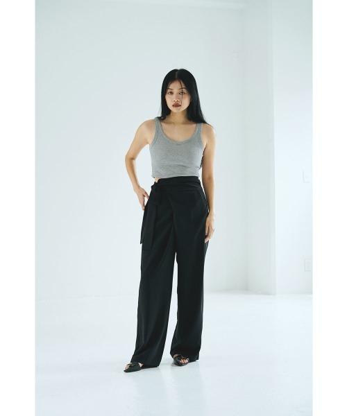 marjour(マージュール)の「WRAP PANTS(その他パンツ・レディース・モスグリーン/ブラック・M)」の10枚目の写真