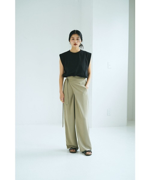 marjour(マージュール)の「WRAP PANTS(その他パンツ・レディース・モスグリーン/ブラック・M)」の15枚目の写真