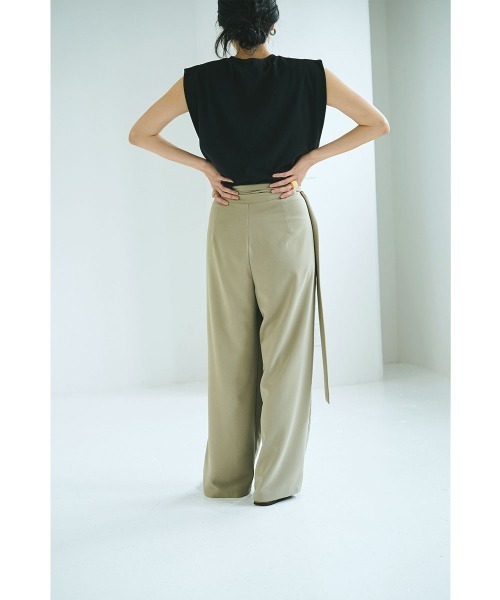 marjour(マージュール)の「WRAP PANTS(その他パンツ・レディース・モスグリーン/ブラック・M)」の20枚目の写真