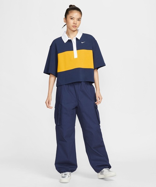 NIKE(ナイキ)の「NIKE AS W NSW STREET SS POLO TOP / ナイキ ウィメンズ NSW ストリート S/S ポロ 【SP】(ポロシャツ・レディース・ネイビー・L/M/S)」の2枚目の写真