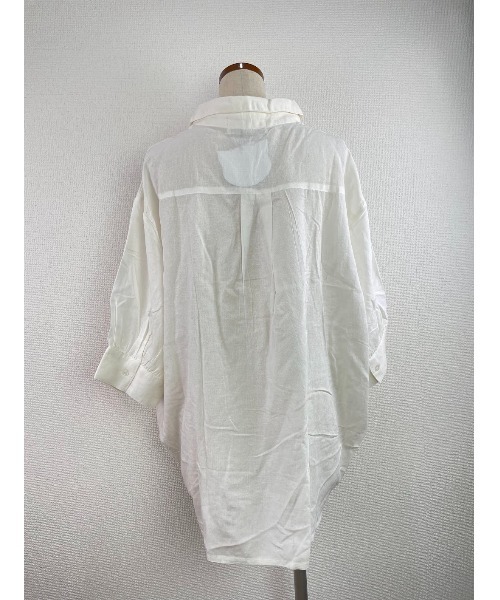 Rydia（リディア）の「スキッパーブラウス（シャツ/ブラウス・レディース・オフホワイト/ブラック・M）」の5枚目の写真