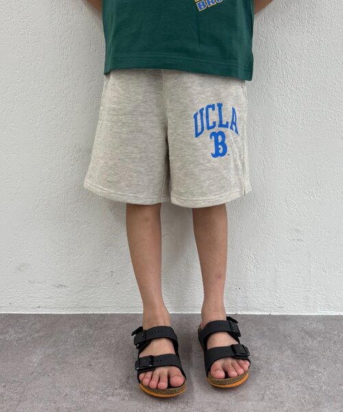 UCLA（ユーシーエルエー）の「【WEB限定】【KIDS】【UCLA】TYPY別注ワンポイントロゴショーツ（スウェットパンツ・キッズ・グリーン/オフホワイト/チャコールグレー・MEDIUM/LARGE/SMALL/X-LARGE/XX-LARGE）」の2枚目の写真